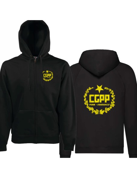 Sudadera con cremallera "Logo" delantera + trasera