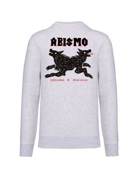 Sudadera sin capucha “Cuervo” delantera + “Perro” trasera