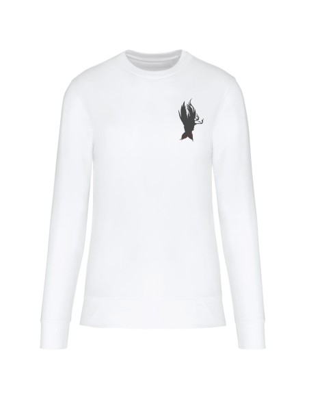 Sudadera sin capucha “Cuervo” delantera + “Perro” trasera