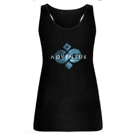 Camiseta negra chica tirantes "Logo Saudade"