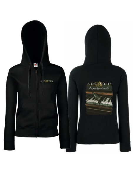 Sudadera cremallera "Logo" delantera + "Portada Lo Que Trajo el Viento" trasera