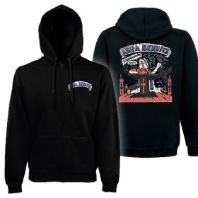 Sudadera cremallera "Logo" con trasera "Amén"