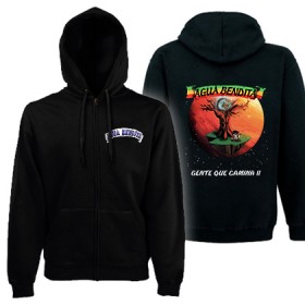 Sudadera cremallera "Logo" con trasera "Gente que camina"