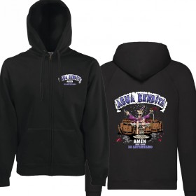 Sudadera con cremallera "Logo" + trasera "Amen, 30 aniversario"
