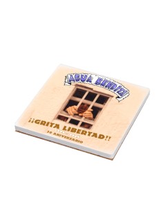 Posavasos cerámica cuadrado "Portada ¡¡Grita libertad!!...