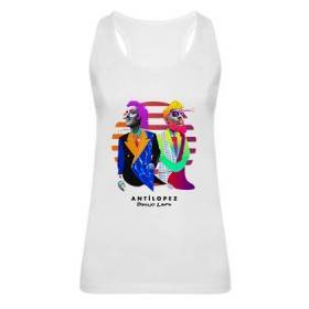 Camiseta blanca tirantes chica "Dibujo Libre"