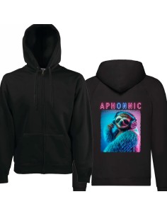 Sudadera con cremallera "Portada Crema" trasera