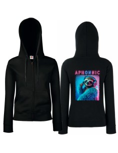 Sudadera con cremallera "Portada Crema" trasera 2