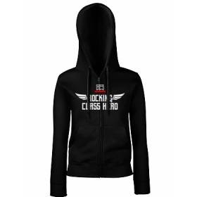 Sudadera cremallera "Rocking Class Hero"