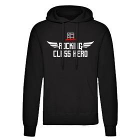 Sudadera negra "Rocking Class Hero"