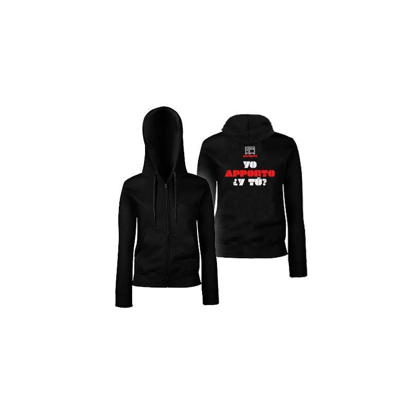 Sudadera cremallera "Yo aporto, ¿y...