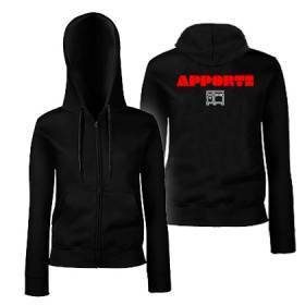 Sudadera cremallera "Logo flycase" trasera