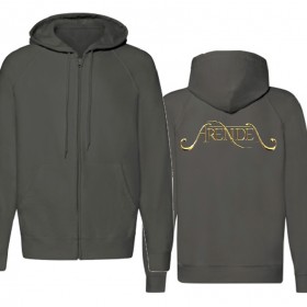 Sudadera cremallera "Logo Dorado" trasera