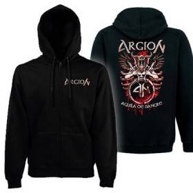 Sudadera cremallera negra chico "Logo" + "Águila de Sangre" trasera