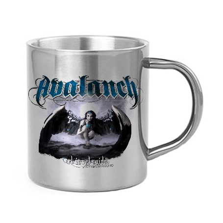 Taza metálica "Portada El Ángel Caído"