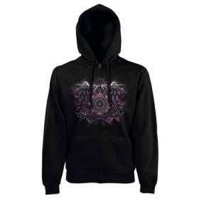 Sudadera cremallera "Tapiz morado"