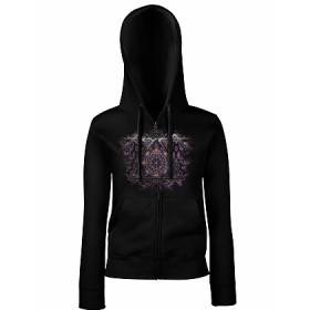 Sudadera cremallera "Tapiz morado"