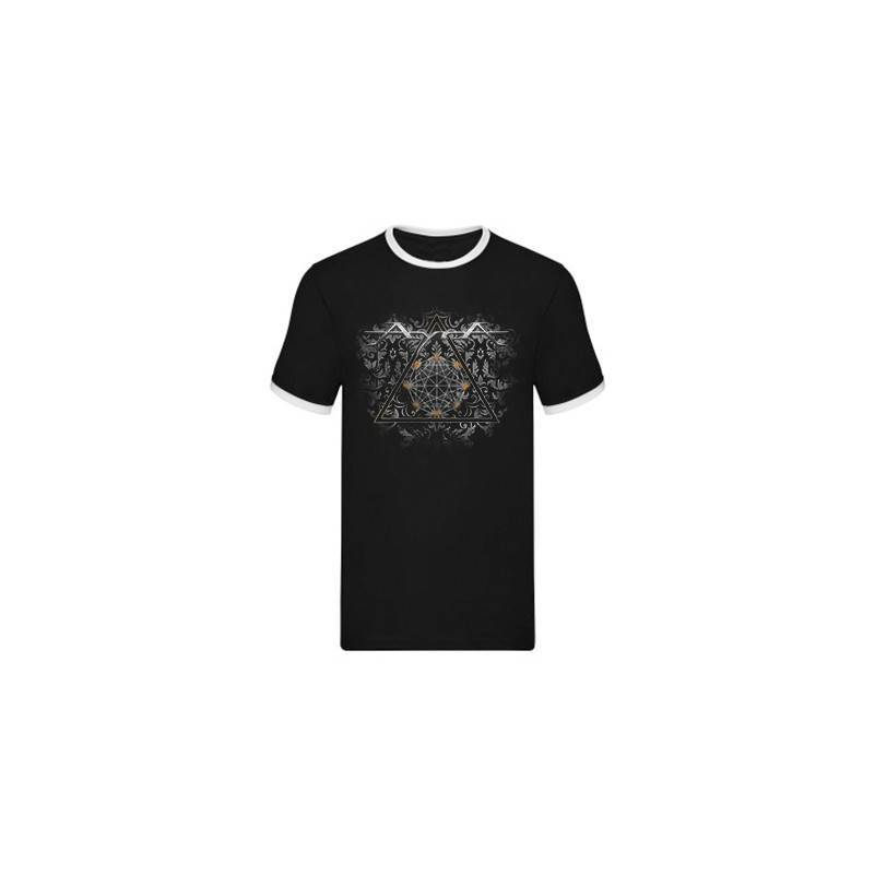 Camiseta con ribete "Tapiz gris"