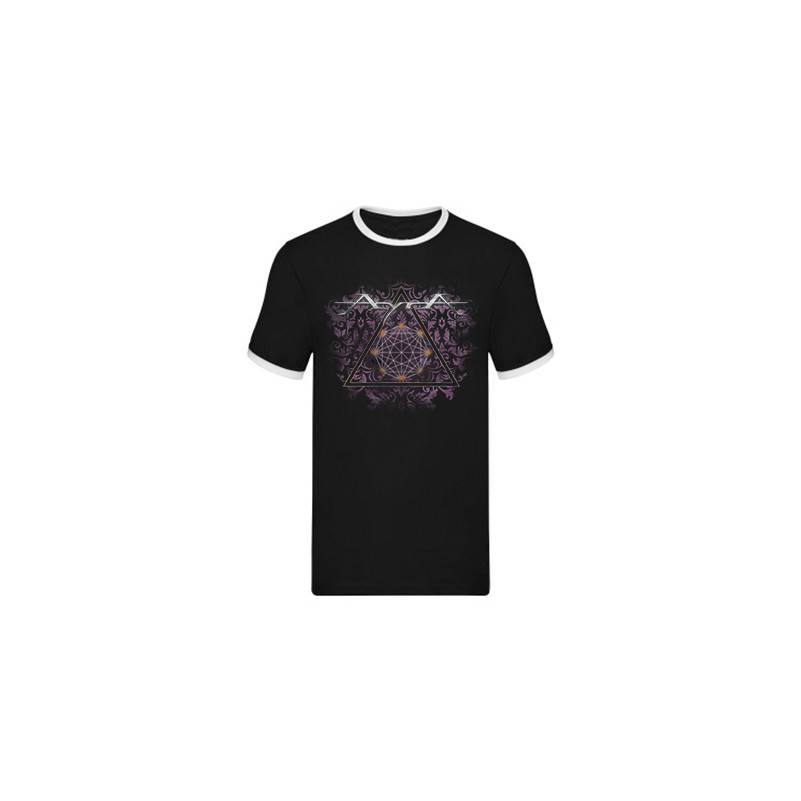 Camiseta con ribete "Tapiz morado"