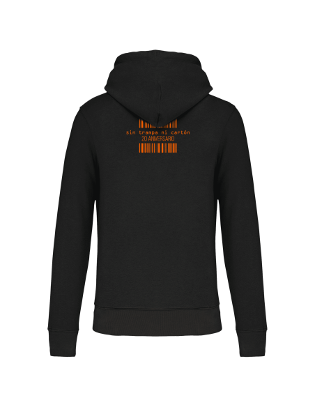 Sudadera “Peineta Huella” + “Cod. Barras” trasera
