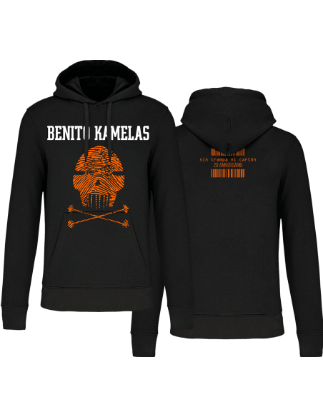 Sudadera “Peineta Huella” + “Cod. Barras” trasera