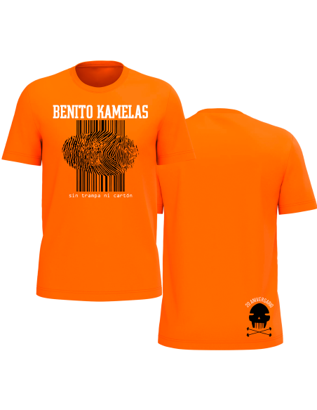 Camiseta “Portada Sin Trampa Ni Cartón” + “Peineta 20 aniversario” trasera