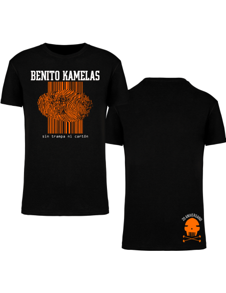 Camiseta “Portada Sin Trampa Ni Cartón” + “Peineta 20 aniversario” trasera