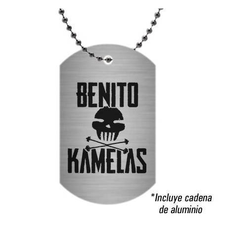 Colgante/Placa aluminio "Logo peineta negro"