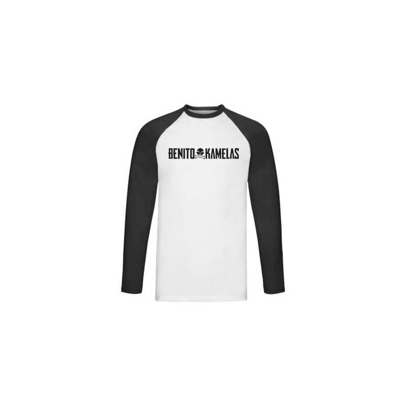 Camiseta ranglan manga larga negra...