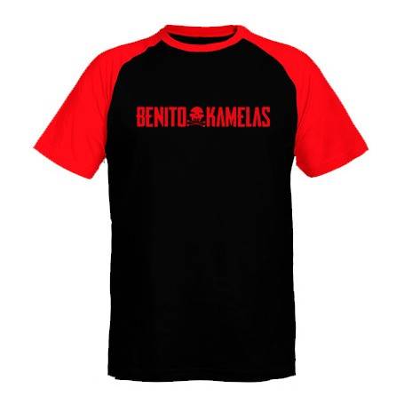 Camiseta ranglan mangas rojas "Logo Peineta Horizontal Rojo"