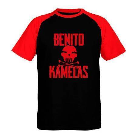 Camiseta ranglan mangas rojas "Logo Peineta Rojo"