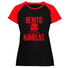 Camiseta ranglan mangas rojas "Logo Peineta Rojo"