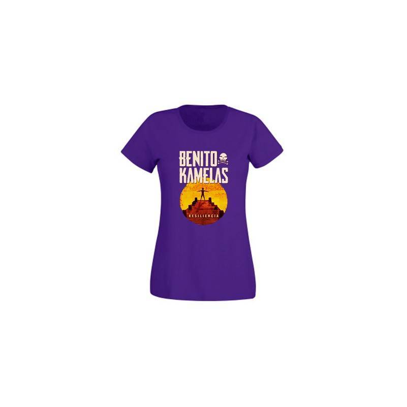 Camiseta morada chica "Resiliencia Círculo"