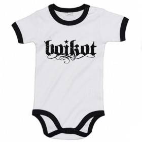 Body bebé con ribete "Logo" en negro