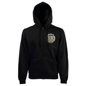 Sudadera con cremallera negra chico "Balkan Acoustic" escudo pecho