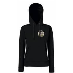 Sudadera negra chica "Balkan Acoustic" escudo pecho