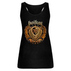 Camiseta negra tirantes chica "Balkan Acoustic resalte"