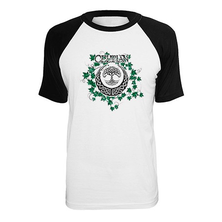 Camiseta ranglan manga negra "Hiedra"