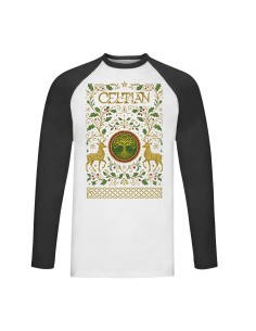 Camiseta ranglan manga larga negra "Navidad"