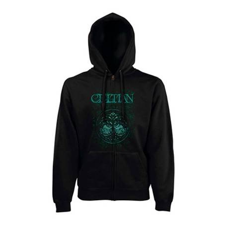 Sudadera cremallera "Logo verde"