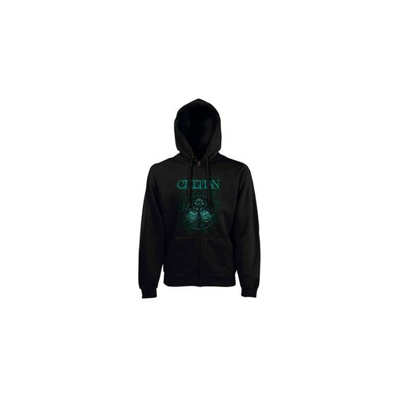 Sudadera cremallera "Logo verde"