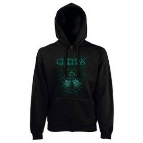 Sudadera cremallera "Logo verde"