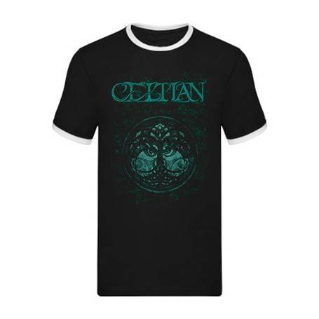 Camiseta con ribete "Logo verde"