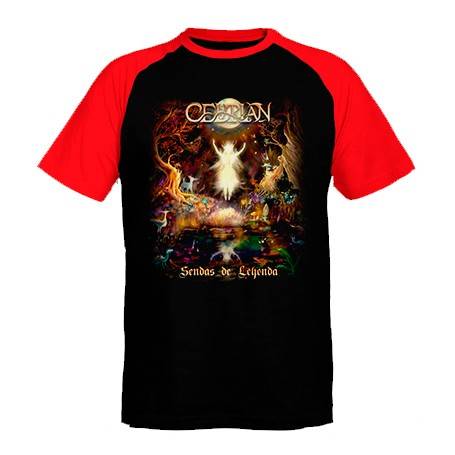 Camiseta ranglan mangas rojas "Portada Sendas de Leyenda"
