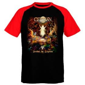 Camiseta ranglan mangas rojas "Portada Sendas de Leyenda"