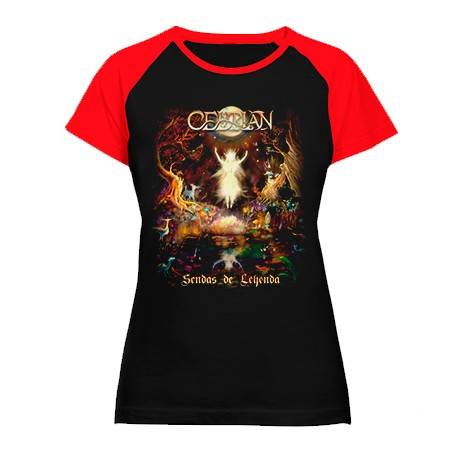 Camiseta ranglan mangas rojas "Portada Sendas de Leyenda" 2