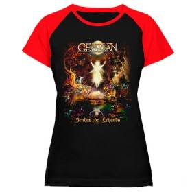 Camiseta ranglan mangas rojas "Portada Sendas de Leyenda"