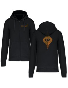 Sudadera con cremallera “Logo Cuervo” + “Cristal” trasera 2