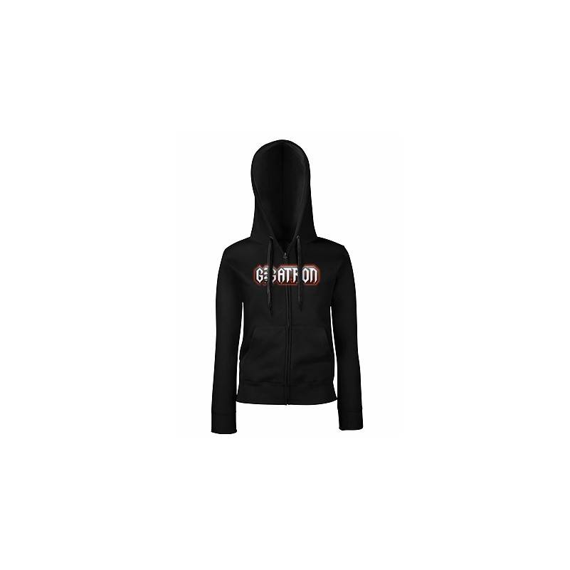 Sudadera cremallera "Logo resplandor"