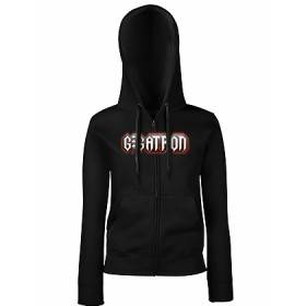 Sudadera cremallera "Logo resplandor"